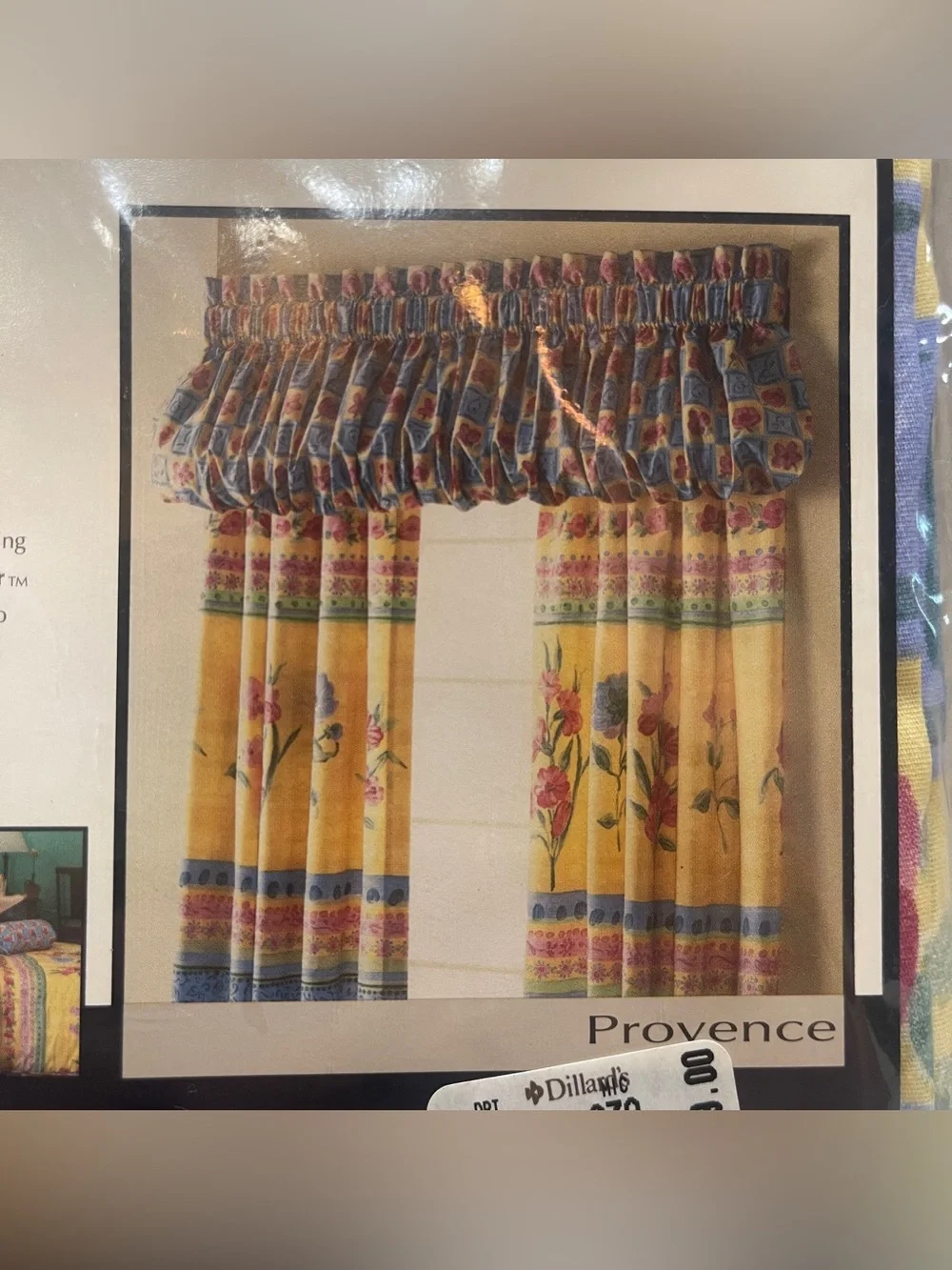 Dan River Provence Dillards Yellow 90s Floral Curtain & Valance Cottagecore New